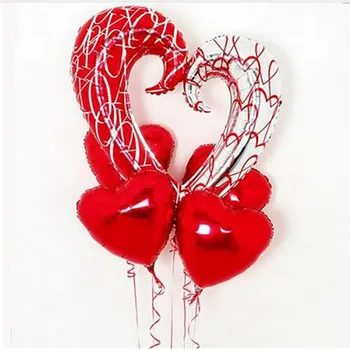 36inch Rojo Grande Rosa Corazón Globos metálicos de la Boda de Compromiso de los Labios de Aire Globo de Helio de la Novia A la Fiesta de Cumpleaños Decoración de Amor Globo