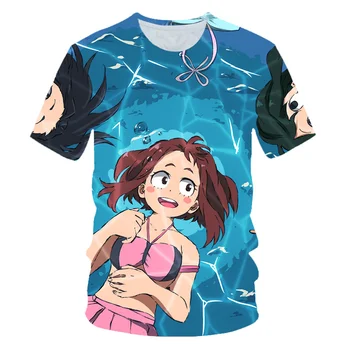 Mi héroe de la academia de anime t-shirt izuku midoriya cosplay cómoda camisa casual 3dt boku no hero academia