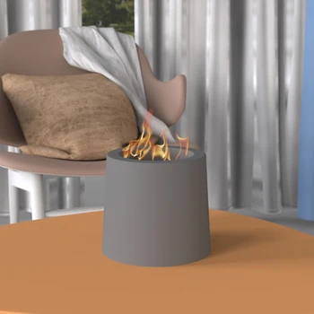 Hormigón Fuego de la Cuenca del Molde de Silicona DIY Cemento llama Bote Contenedor Molde Simple Diseño Geométrico de Aromaterapia de la Cuenca del Molde