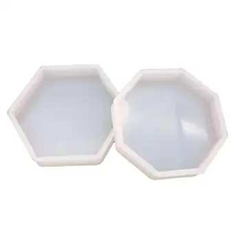 Mini Molde de Silicona Nórdicos Geometría Estilo Molde DIY Cristal Epoxi Mesa Octogonal Conjunto de moldes de Alta Espejo de Yeso Molde Concreto