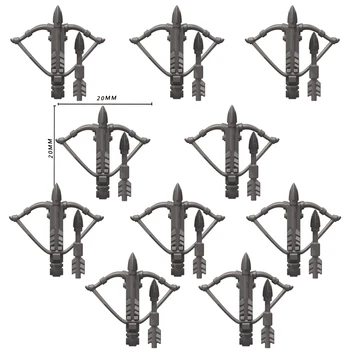 10PCS Armas De La Antigua Qin Tiempos Medievales Para 4cm Mini Muñecas Accesorios Bloques de Construcción de Juguetes de los Niños