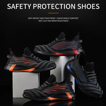 Los Hombres De Trabajo Calzado De Seguridad Anti-Pinchazo De Trabajo De Zapatillas De Deporte Masculino Indestructible Zapatos De Los Hombres De Peso Ligero Botas De Seguridad Zapato De Hombre 2021
