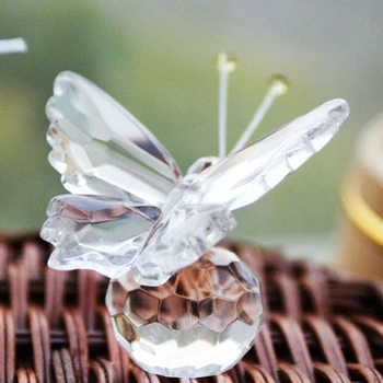 MagiDeal Cristal Claro de Mariposa con Bola de Cristal de la Boda de la Ducha del Bebé del Regalo del Favor