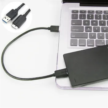 Micro USB3.0 Sincronización de Datos Cable de Carga de 45 CM USB 3.0 Cable MicroUSB para HD USB de la PC Móvil de Disco Duro de Conexión de la Línea de