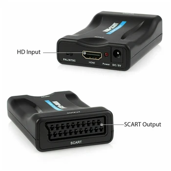 Vídeo de señal Convertidores de Audio de Lujo Adaptadores de Receptor HD 1080P SCART a HDMI-compatible para el Hogar y Accesorios para el Ordenador