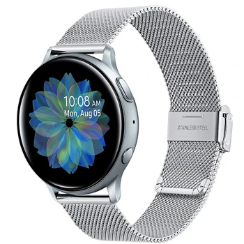 Para Samsung Galaxy Reloj 3 45 mm de la banda de 20mm 22mm Sólidos de Acero Inoxidable Pulseras de Malla de Metal de la Pulsera para el Galaxy Watch3 41mm Correa