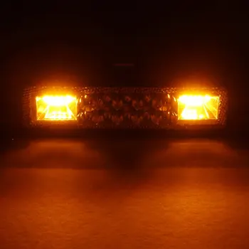 Universal de 6 pulgadas de 48W Coche Todoterreno SUV Camiones 3030 COB 16 LED luz Estroboscópica Flash de Luz de Trabajo de la Barra de Luz de Advertencia Ámbar Blanco