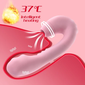 7Speed de Succión Consolador Vibrador Calefacción Consolador Vibrador Juguete del Sexo Para las Mujeres Clítoris Tonto Vaginal Estimulador de Punto G Vibrador de Imbécil