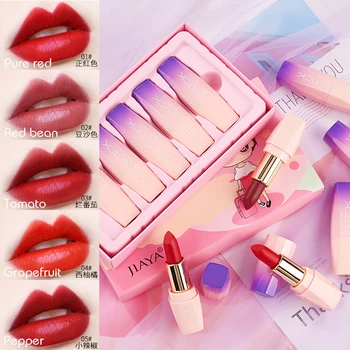 5 Colores de barras de labios Mayorista de Larga duración Fácil De llevar Impermeable de la barra de labios Femeninos de las mujeres de los cosméticos para los labios