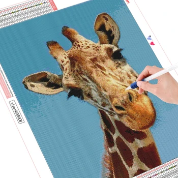 HUACAN Cuadrado Completo/Ronda de Perforación de Diamante Pintura Kit de Jirafa 5D BRICOLAJE Bordado de Diamantes Animal Mosaico de Arte de Pared, de obra de recamador