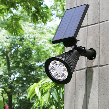 Solares del Jardín Foco con Sensor de Movimiento al aire libre Impermeable de 6 LEDs 2-en-1 Solar En el Suelo Paisaje Focos y LED Lámparas de Pared
