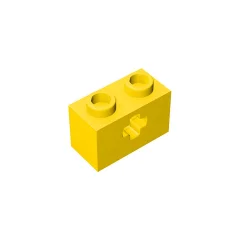 Compatible con Lego-pequeñas partículas de Street View de puzzle de bloques de construcción 1 * 2 elevado de ladrillo partes con el orificio del eje 32064 juguete