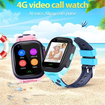 Y95 Niño Inteligente del Teléfono del Reloj de GPS de la prenda Impermeable de los Niños de Reloj Inteligente 4G Wifi Antil-pérdida de posición de la tarjeta SIM Tracker Smartwatch HD Video Llamada