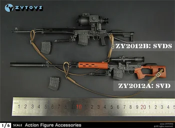 ZYTOYS ZY2012 SVD/SVDS 1/6 Arma de fuego Arma de Modelo de Juguete de Ajuste 12