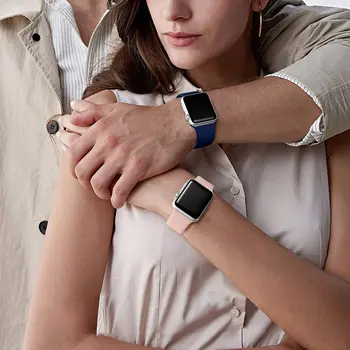 Correa de silicona Para Apple de la banda de Reloj de 44 mm 40 mm 38 mm 42 mm 44 mm de Goma correa de reloj smartwatch correa de la pulsera de iWatch 3 4 5 6 se band