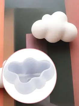 3D en la Nube en Forma de Chocolate en un Molde de Silicona Artesanal Mousse de Fondant Cubo Molde de Pudin de Caramelo Jabón Vela Moldes para Hornear Pastel de la Decoración