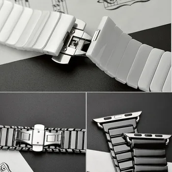 Apple venda de Reloj de Cerámica Reloj de la Banda de 38/40 mm 42/44 mm de Acero Inoxidable Banda Reloj Apple Watch Pulsera 5 4 3 Simple y elegante