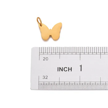 5Pcs de Acero Inoxidable de la Mariposa Encanto Colgantes Para la Conexión DIY del Collar de la Pulsera de la Joyería del Diseñador de los Encantos de Mayoreo