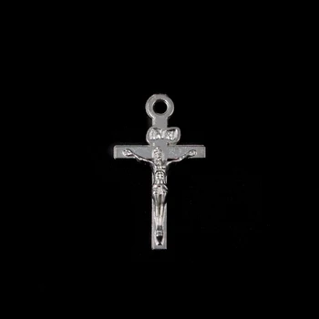 24PCS de la Joyería 2020 Católica de Rosario Etiqueta Cruz Colgante de Jesús Colgantes de Aleación de Zinc Material de Fabricación