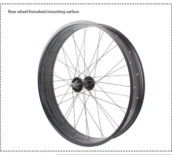 20/26inch de Nieve de la bicicleta de rueda delantera 4.0 grasa de neumático de bicicleta kit de ruedas delanteras