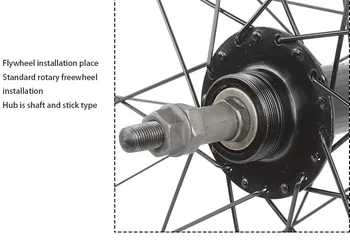 20/26inch de Nieve de la bicicleta de rueda delantera 4.0 grasa de neumático de bicicleta kit de ruedas delanteras