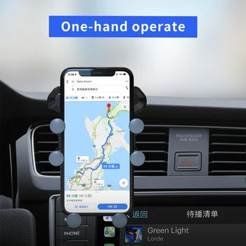 Venta caliente de la Gravedad del Coche Titular del Teléfono para el iPhone XS MAX Xiaomi nota 7 8 coches Titular del Teléfono de GPS Stand en Coche de la salida de Aire Clip de Montaje