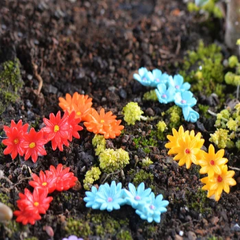 10 Pc/conjunto Aleatorio de Color de la Flor Miniatura de Hadas Hogar de Jardín Casas de Decoración de Mini Craft Micro Jardinería Decoración DIY Accesorios