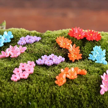 10 Pc/conjunto Aleatorio de Color de la Flor Miniatura de Hadas Hogar de Jardín Casas de Decoración de Mini Craft Micro Jardinería Decoración DIY Accesorios