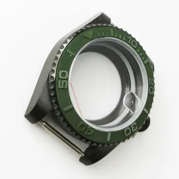 40mm de Zafiro Ceraimc Transparente PVD caja del Reloj ajuste Miyota 8215 NH35 movimiento
