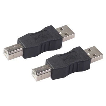 Lotes 2 USB Tipo a Macho a USB Tipo B Macho Puerto de Impresora Adaptador Convertidor