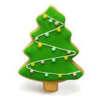 5pcs Árbol de Navidad Cortador de Galletas hechas a Mano de la Torta del Molde para Hornear Fondant Galletas Molde para Hornear Accesorios Herramientas de la Cocina