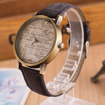 Los Arrecifes De Periódico Viejo Dial De La Mujer Reloj De Moda Casual De Las Señoras Reloj Mujer Reloj De Cuarzo Reloj