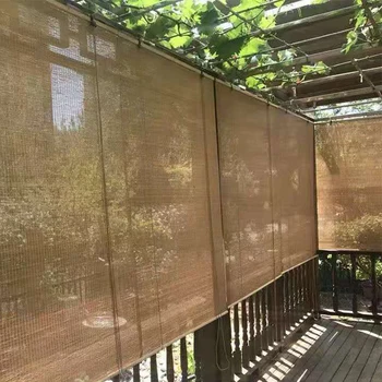 Estilo Retro Personalizado Cortinas de Bambú Balcón de la Rejilla de Sombreado para el Precio de Fábrica