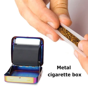 Manual DIY Cigarette Rolling Machine Easy Hand Make Cone Special Joint Roller Metal Tobacco Smoking Filling Device