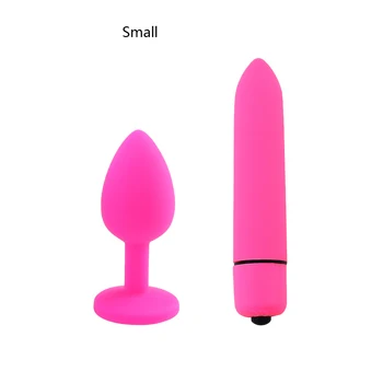 Mini Erótica Bala Vibrador Juguetes Sexuales para las Mujeres de los Hombres de Silicona Suave Anal Butt Plug Masajeador de Próstata Adulto Gay Productos Para Parejas