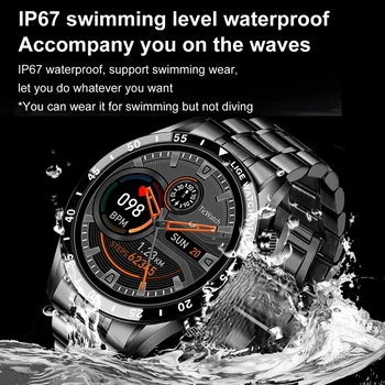 LIGE 2021 Nueva marca de Lujo de relojes para hombre de Acero banda de Fitness reloj de la frecuencia Cardíaca presión arterial monitor de Actividad Inteligente Reloj Para los Hombres