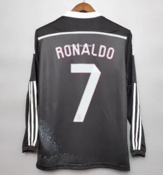 15 Ronaldo, Sergio Ramos Vintage Jersey De Manga Larga Superior Personalizado Retro Camisetas De Fútbol Player Versión