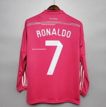 15 Ronaldo, Sergio Ramos Vintage Jersey De Manga Larga Superior Personalizado Retro Camisetas De Fútbol Player Versión