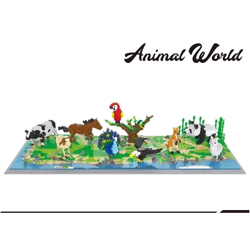 Nuevos Animales del Mundo de la Construcción de Bloques de Bosque de Árboles de Animales de las Figuras de Acción Compatible Ciudad de BRICOLAJE MOC Ladrillos DIY Juguetes Para los Regalos del Niño