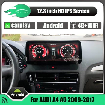 12.3 pulgadas Android Estéreo del Coche Para Audi A4 A5 2009-2021 LHD RHD radio del coche Reproductor Multimedia de Auto receptor GPS de Navegación de la unidad central