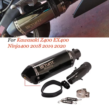 Para Kawasaki Z400 EX400 Ninja400 2018 2019 2020 Deslizamiento en la Motocicleta Silenciador de Escape Modificado GP de Escape del Silenciador del Medio Tubo de conexión