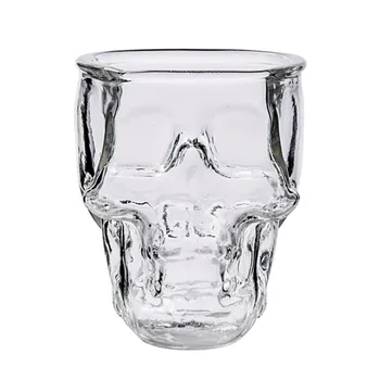 1/2/6Pcs Taza de Cráneo de Tiro de Vidrio Transparente Copa de la Calavera de Cristal de la Cabeza Vaso para Whisky Vino Vodka Bar del Club de la Cerveza copa de Vino