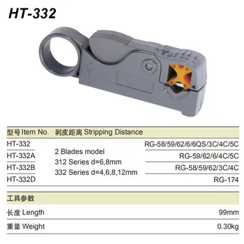 Pelador de cable coaxial cable de la tira de la herramienta de HT-312 HT-332 HT-S501A TL-322