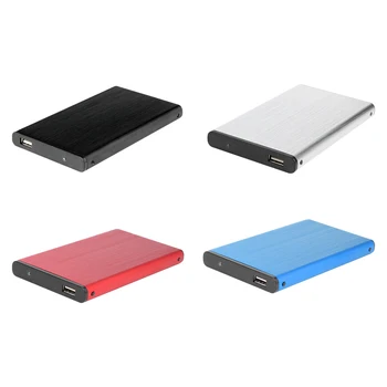 Portátil de 480Mbps USB 2.0 Mobile Disco Duro Caso de la Aleación de Aluminio de 10 tb de 2,5 pulgadas SATA HDD SSD Externo de la Carcasa de la Caja de