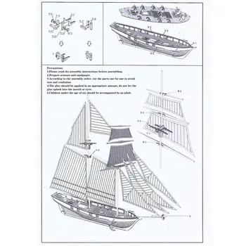 Escala de Montaje Velero de Madera DIY Modelo de Buque Kit casero de la Decoración del Barco de los Niños Juguetes de Regalo de la Vela del Modelo Ensamblado de Madera, Kit de