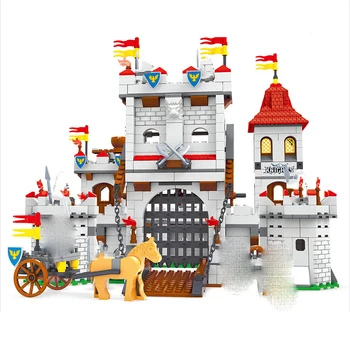 AUSINI 27110 Castillo de Caballeros Serie de Bloques de Construcción de Conjunto de los Niños de BRICOLAJE Educativo Creativo Modelo de Ladrillos de Juguetes Para los Niños Chicos de Regalo