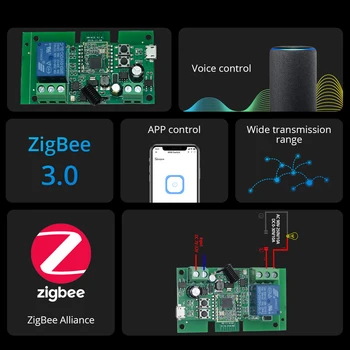 Tuya Ewelink Zigbee Smart Módulo de conmutación DC 7-32V 1 Camino Óptico Inalámbrico Interruptor de Relé Compatible Con Alexa principal de Google