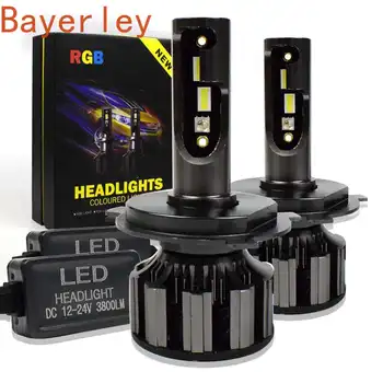 APLICACIÓN de Control de Bluetooth RGB Coche LED para los Faros Cambiante Color de la Luz H1 H3 H8 H9 H11 9005 9006 Auto Cabeza de la Lámpara LED H4 led H7 Bombillas