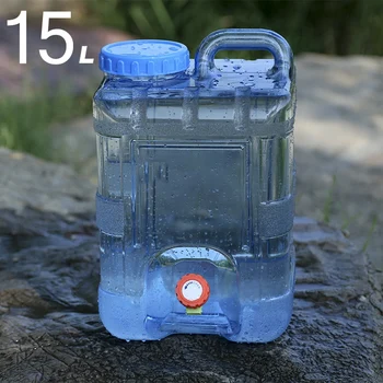 15L Cubo de Agua de Grado de Alimentos de la PC de la Casa de Almacenamiento de Agua del Recipiente con la Tapa del Grifo