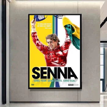 La leyenda de la Estrella de Campeón del Coche de carreras de F1 Ayrton Senna Fórmula Lienzo de Pintura de carteles y Grabados de Arte de Pared Foto de la Decoración del Hogar